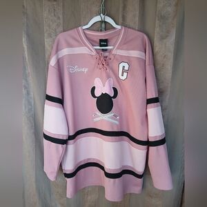💎 Disney Minnie Mouse Pink Hockey Jersey - BoxLunch Women's Top